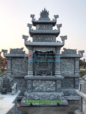 mẫu mộ đá không mái của cơ sở đá mỹ nghệ Kim Đô đã thi công