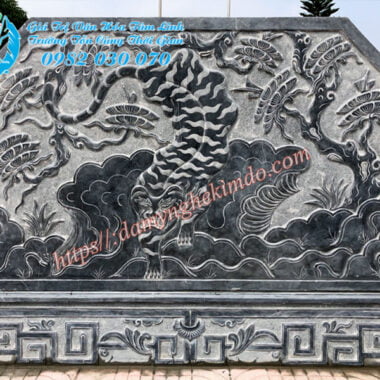 bình phong đá, cuốn thư đá vuông, chấn trạch đá, tắc môn đá