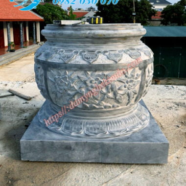 Tảng chân cột, tảng cột đá đẹp, Chân cột đá đẹp-Mẫu tảng bồng đá đẹp chạm tứ quý