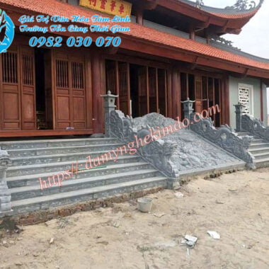 Nhà thờ đá, đá nhà thờ họ, lắp đặt rồng đá bò 7 bậc, chiếu rồng đá đẹp cho Nhà thờ họ
