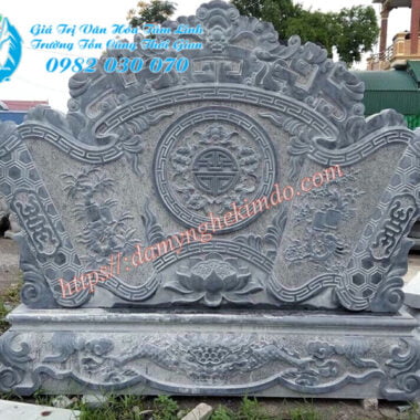 bình phong đá, cuốn thư đá vuông, chấn trạch đá, tắc môn đá