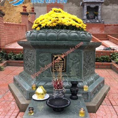 mộ đá lục giác, mộ đá lục lăng, mộ đá xanh rêu, mộ đá đẹp, mộ lục giác đá xanh rêu