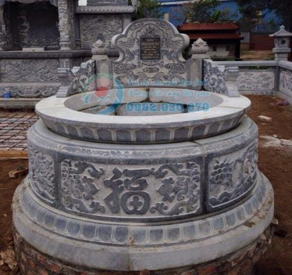 Mộ đá tròn đẹp, địa chỉ bán mộ đá uy tín, chất lượng