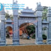 Mẫu cổng tam quan đá 2 mái đao mây
