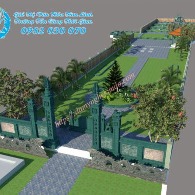 Phối cảnh 3D Khu lăng mộ đá có diện tích lớn trên 500m2