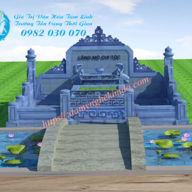 Phối cảnh mộ tổ đá, khu lăng mộ đá nhỏ, thiết kế khu lăng mộ đá nhỏ