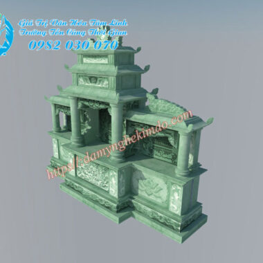 Thiết kế lăng thờ đá đẹp - lăng cánh hộp