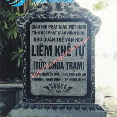 Bia đá tự nhiên đế sen, Mẫu bia mộ đá đẹp tại Ninh Bình