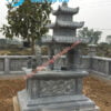 Mẫu mộ đá 3 đao chạm rồng phượng