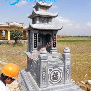 Mộ đá 3 mái, Xem ngày tốt xây mộ, Mẫu mộ đá 3 đao đẹp, mộ 3 mái đá