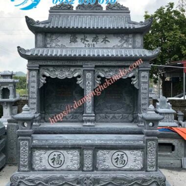mộ đá đôi 2 mái, mộ đá đẹp, mộ đá hai đao, mộ đá đài loan