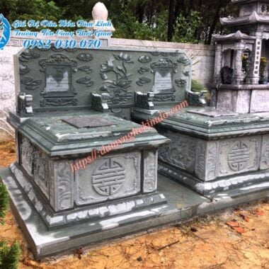 Mộ đôi đá xanh rêu, Mộ bành đá, mộ hậu bành, mộ tam sơn, mộ tam cấp, mộ đá không mái, mộ đá đẹp, mộ đá đơn giản