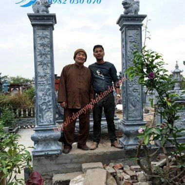 cột cổng bằng đá, cột cổng nghê đá, cổng đá