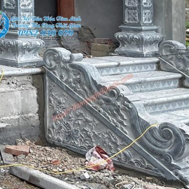 Bậc tam cấp, cổ bậc đá, bịt bậc đá, bịt đầu bậc thềm, bo đá bò 5 bậc