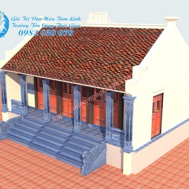 Thiết kế hạng mục đá cho Nhà thờ họ, phối cảnh 3D nhà thờ họ
