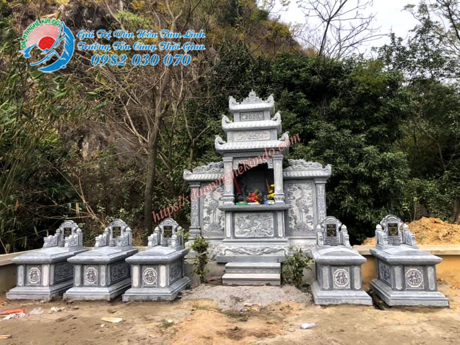 Công trình lắp đặt lăng mộ đá, mộ bành đá tại nghĩa trang xã Ninh mỹ-Hoa lư- Ninh Bình