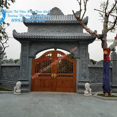 Cổng đá đẹp cho Đền chùa, từ đường, Nhà thờ họ