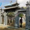 Mẫu Cổng đá, Cổng tam quan đá hai mái