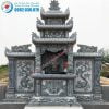 Lăng thờ đá đẹp, Mẫu lăng mộ đá chạm tứ quý ba mái lá