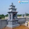Lăng đá đơn, Mặt hông lăng thờ đá đơn cột vuông