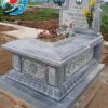 Mẫu mộ đá không mái đẹp, Mộ đá tam sơn đẹp, Mộ bành đá chạm sen hóa, mộ đá không mái
