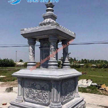 Mẫu mộ đá công giáo vuông có mái