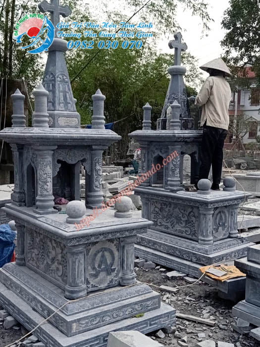 Địa chỉ làm mộ đá công giáo đẹp tại Ninh Bình, Mẫu mộ đạo đá đẹp - Mộ đá công giáo