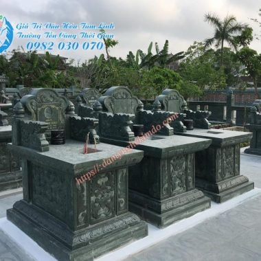 Mẫu mộ đá không mái đẹp, Xu hướng lựa chọn mua lăng mộ đá đẹp năm 2022, mộ hậu bành, mộ tam sơn đá xanh rêu