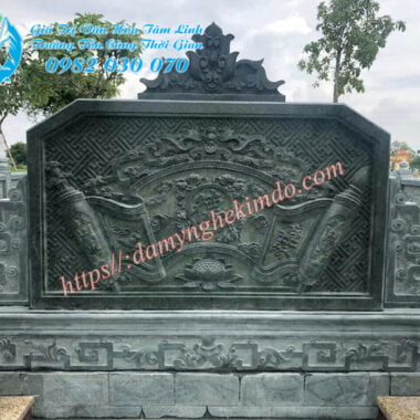 bình phong đá, cuốn thư đá vuông, chấn trạch đá, tắc môn đá
