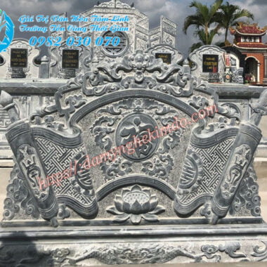 bình phong đá, cuốn thư đá vuông, chấn trạch đá, tắc môn đá