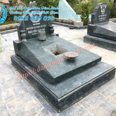 Kích thước Mộ đá theo phong thủy và vị trí đặt Mộ đá, mộ đá hiện đại đơn giản, mộ đá xanh rêu