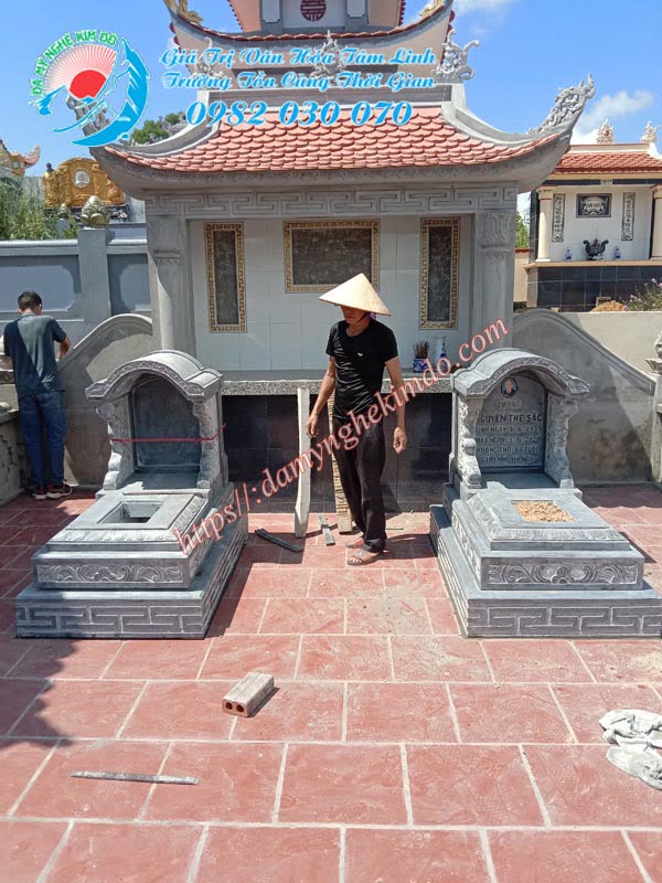 Xu hướng lựa chọn mua lăng mộ đá đẹp năm 2022,Lắp mộ đá tam cấp mái vòm tại Quảng Ninh, Mộ mái vòm