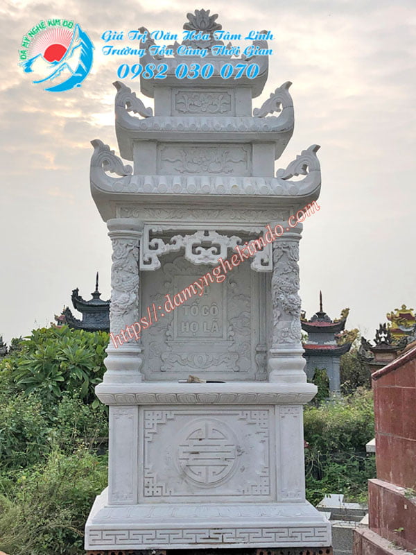 Xu hướng lựa chọn mua lăng mộ đá đẹp năm 2022, lắp dựng Lăng mộ tổ cô họ Lã tại Thái Bình