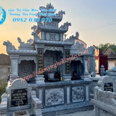Mẫu lăng cánh hộp, Lăng thờ đá 3 cung, Xu hướng lựa chọn mua lăng mộ đá đẹp năm 2022, Lắp đặt Lăng thờ đá 3 cung tại Nam Định, Lăng mộ đá, lăng thờ cánh dạng hộp