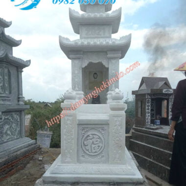 Mộ đá 3 mái, mộ đá trắng 3 mái, mộ đá 3 đao, mộ đá đẹp, mộ đá đài loan đá trắng, mo da trang