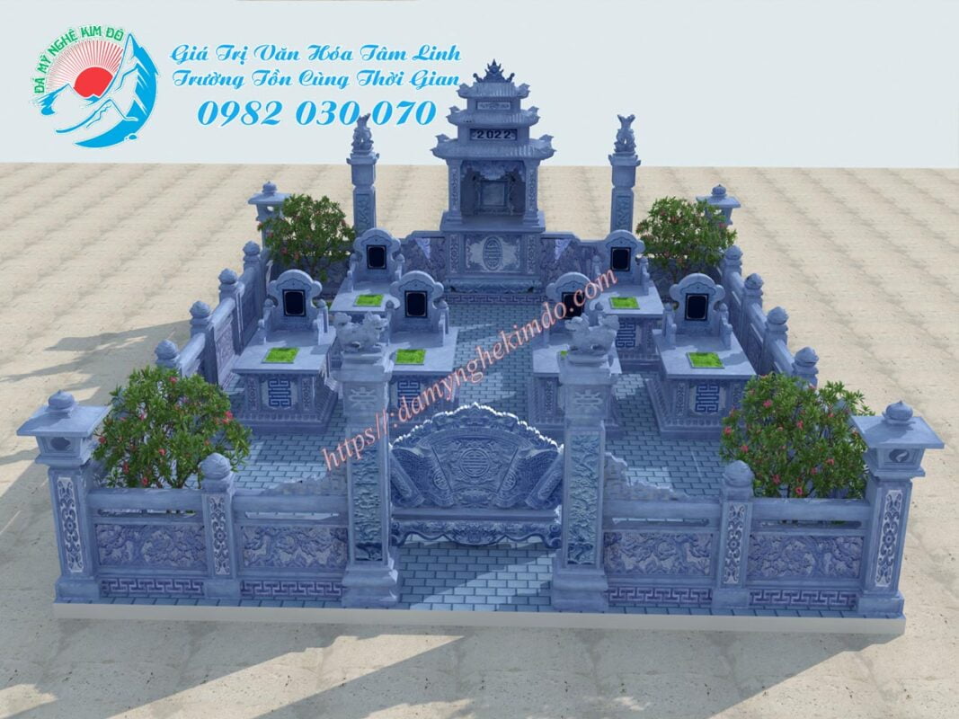 phối cảnh khu lăng mộ đá đẹp; thiết kế lăng mộ đá; Bản vẽ 3D khu lăng mộ đá đẹp;