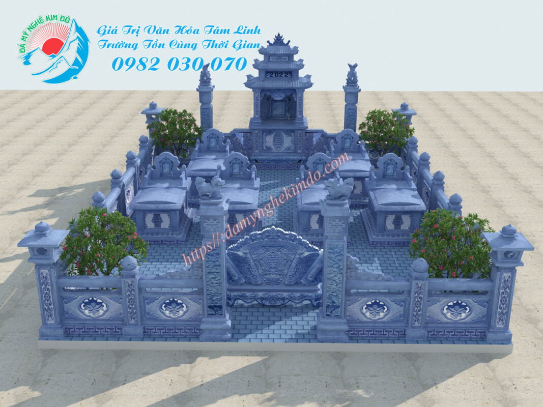 phối cảnh khu lăng mộ đá đẹp; thiết kế lăng mộ đá; Bản vẽ 3D khu lăng mộ đá đẹp;