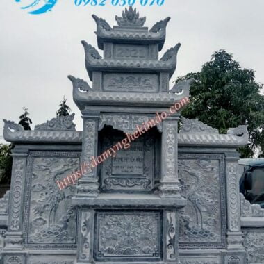 Lắp đặt Khu lăng mộ đá đẹp tại Nghệ An, Lắp đặt lăng mộ đá đẹp 3 mái tại Nghệ An, lăng cánh đá 3 mái; lăng thờ chung 3 đao lá; lăng cánh đá đẹp; lăng mộ đá 3 mái;