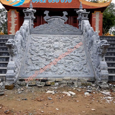 Mẫu chiếu rồng đá đẹp cho Đền chùa, chiếu thờ đá chạm rồng