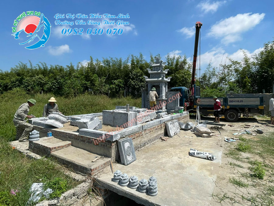 Công trình Khu lăng mộ đá 25m2 lắp đặt tại Nghệ An