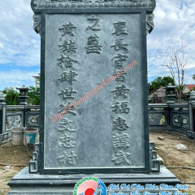 Mẫu bia mộ đá đẹp chạm Rồng chầu mặt nguyệt, Bia đá, bia lăng mộ đá