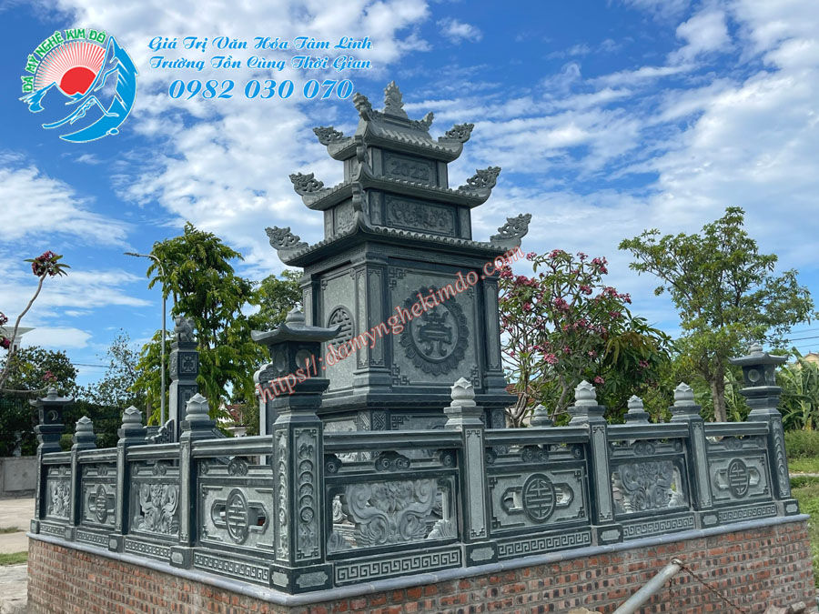 lắp đặt Khu lăng mộ tổ đá xanh rêu tại Nghệ An