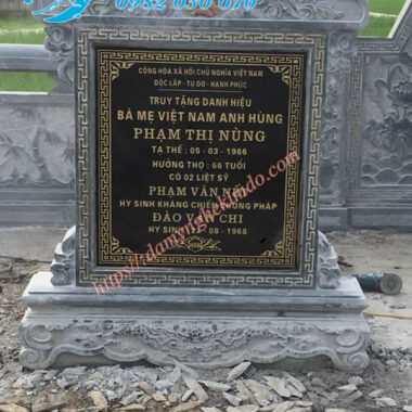 Mẫu bia đá đẹp dùng để truy tặng danh hiệu Bà mẹ việt nam anh hùng. Bia đá liệt sĩ