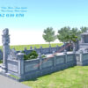 Thiết kế phối cảnh Khu lăng mộ đá đẹp, dựng 3D Khu lăng mộ đá, phối cảnh khu lăng mộ gia đình