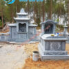 Lắp lăng mộ đá đẹp tại Phú Thọ, Lăng cánh 2 mái, Mộ mái vòm