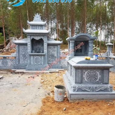 Lắp lăng mộ đá đẹp tại Phú Thọ, Lăng cánh 2 mái, Mộ mái vòm