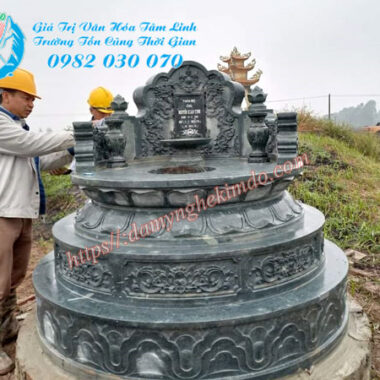 Mộ tròn đá xanh rêu, mộ đá tròn, mộ đá xanh rêu