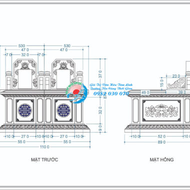 Lắp đặt Khu lăng mộ đá cho dòng họ Phạm tại Nghĩa trang Cồn Túc - TP Vinh, Nghệ an