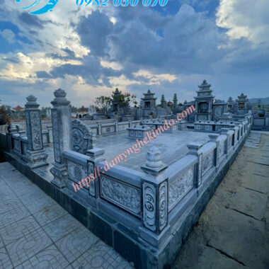 Lắp đặt Khu lăng mộ đá cho dòng họ Phạm tại Nghĩa trang Cồn Túc - TP Vinh, Nghệ an