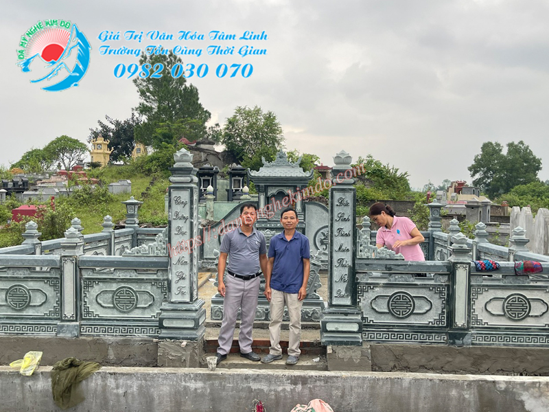 Hoàn thiện Khu lăng mộ đá xanh rêu 36m2 tại Hà Tĩnh